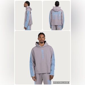 (B4) NWT Honor The Gift Denim "The Gift" Hoodie ‎ Grey Heavyweight Cotton S